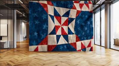 Americana Batik Quilt Top Wall mural