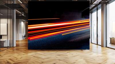 light trails in tunnel Wall mural