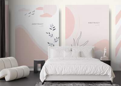 Modern abstract backgrounds.minimal trendy style. various shapes set up design templates good for background  card greeting wallpaper brochure flier invitation and other. vector illustration Wall mural