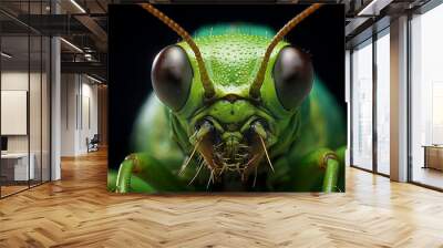 Close up grasshopper macro. Wall mural