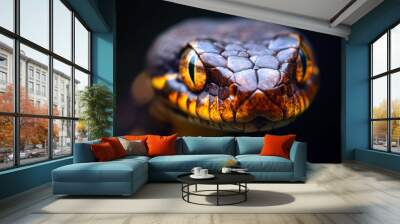 Close up snake eye. Wall mural