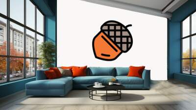 acorn icon flat design Wall mural