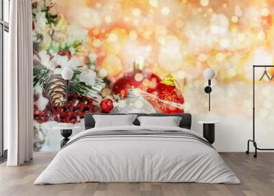 Christmas and New Year holidays background Wall mural