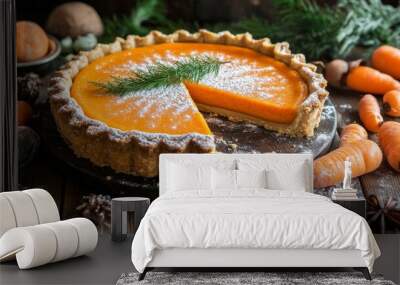 Carrot pie with sugar Wall mural