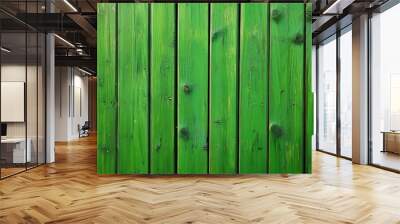 Green wood surface backdrop Wall mural