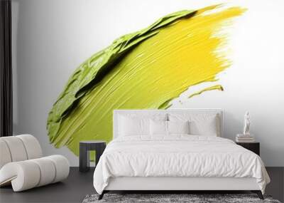 Lipstick or paint smear on white background, beauty element. Wall mural