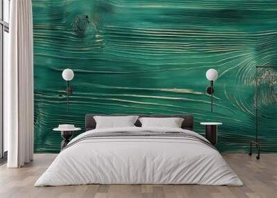 Minimalist green wood background Wall mural