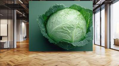 Raw and whole cabbage Wall mural