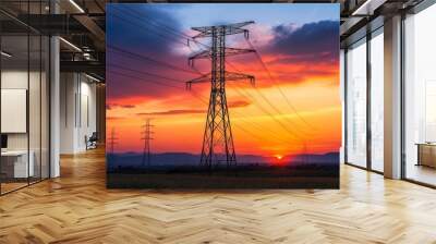 Zaragoza power line Wall mural