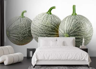 Melons isolated on transparent background Wall mural