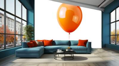 orange balloon isolated on transparent background Wall mural