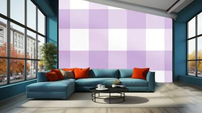 A light purple and white gingham pattern. 3d rendering , wallpaper texture.  Wall mural