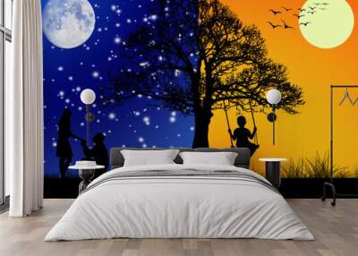 2 ways of Digital painting  Wall mural