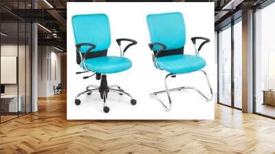 Office chair and office waiting chair isolated on white background Wall mural