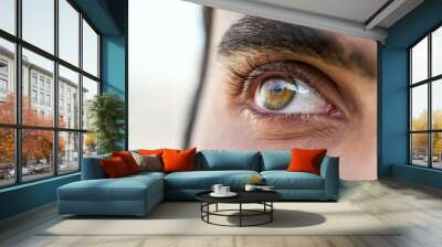 perfect eye macro in a sterile environment Wall mural