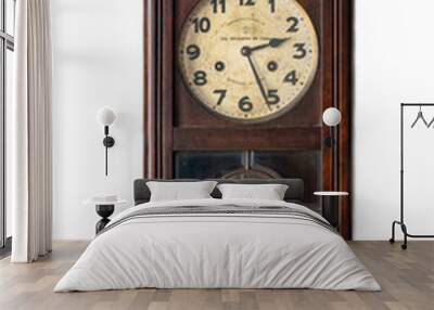 Colonial wall clock (the 1800s) isolated, Cuba Wall mural