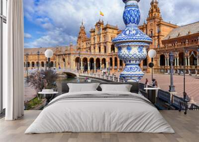 Plaza de Espana en Seville, Spain Wall mural