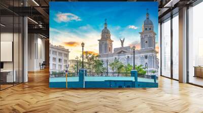 Santiago de Cuba Cathedral and the Cespedes Park, Cuba Wall mural