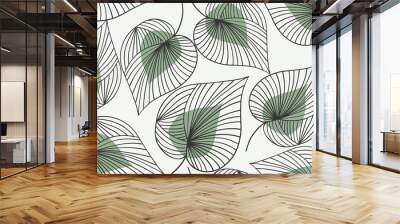 Seamless floral pattern.  Vector hand draw floral background Wall mural