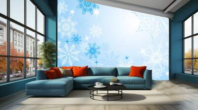 snowflakes background Wall mural