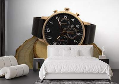 Wristwatch on white background Wall mural