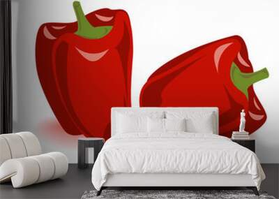 Two vector bell pepper set Wall mural