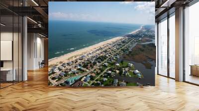 Aerial View of Sandbridge Beach Wall mural