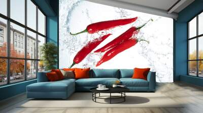 Chili Peppers Water Splash Wall mural