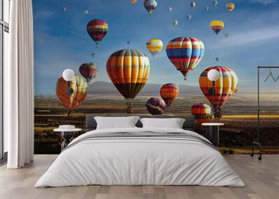 Bot created digital art showing a representation of the Albuquerque Balloon Fiesta Wall mural