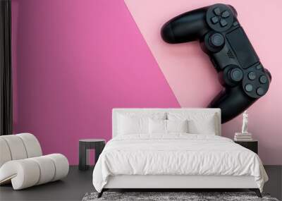 Video game controller bright pink background Wall mural