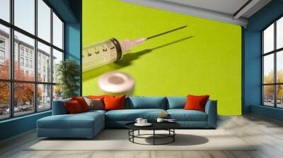 syringe and drug vial Wall mural