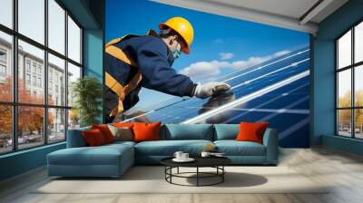 Solar panel installation Wall mural