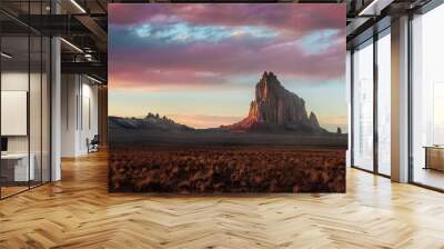 Sunset at Shiprock Wall mural