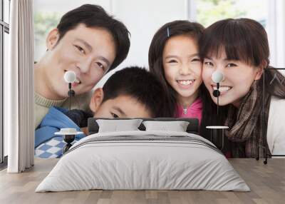 happy asian family Wall mural