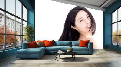 Happy Asian Young beauty face with Clean Fresh Skin Wall mural