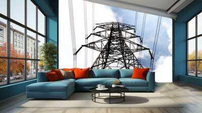 power tower with cloud background Wall mural