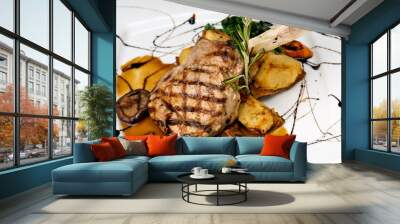 broiled center cut veal chop Wall mural