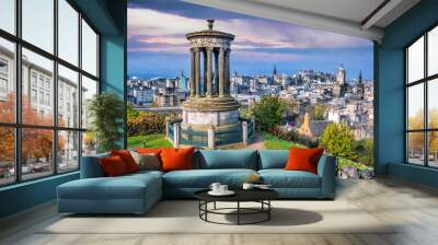 Edinburgh panorama with Calton Hill in Scotland Wall mural