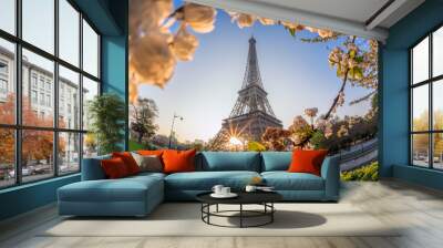 Eiffel Tower during spring time in Paris, France Wall mural