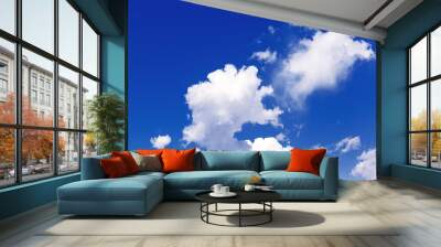 Clouds in the blue sky Wall mural