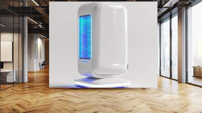 Sleek modern air purifier with digital display for home use on white background Wall mural