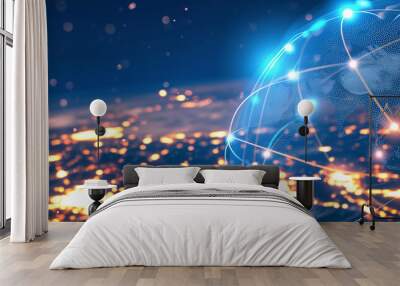 Dynamic World Trade: Exploring the Global Electronics Market Wall mural