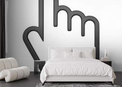 hand cursor - 3d render Wall mural