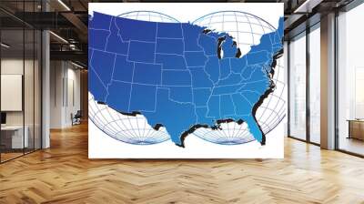 Map of the US Wall mural