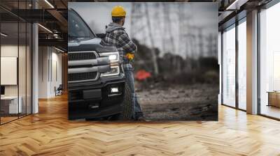 contractor field work job Wall mural