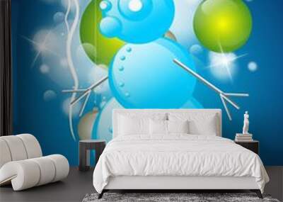 Crazy Snowman Show Wall mural