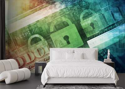 Cyber Attacks Concept Wall mural