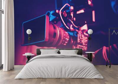 Digital Video Camera with Telephoto Lens Wall mural