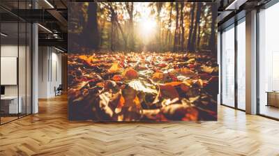 Golden Autumn Foliage Wall mural