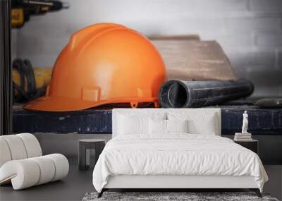 head safety hard hat Wall mural